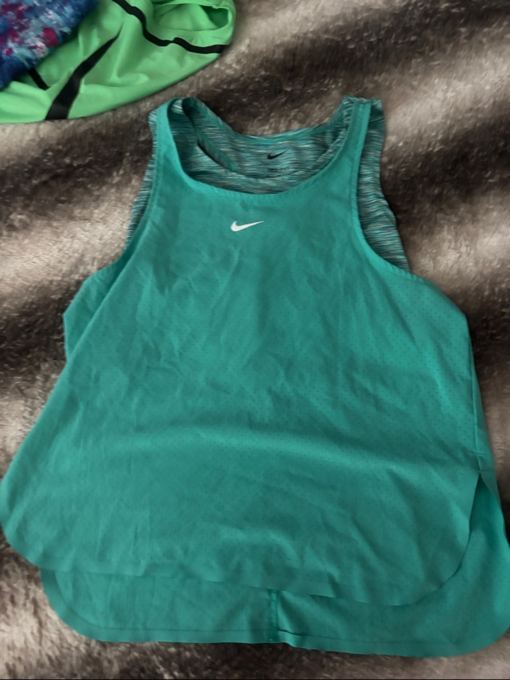 Nike Women’s Teal Layered Athletic Tank
